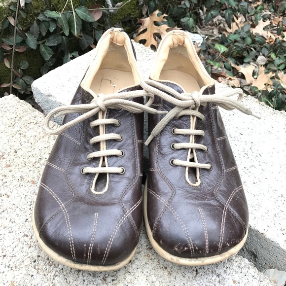VINTAGE Charles Amar leather sneakers sz 8 - Picture 1 of 6